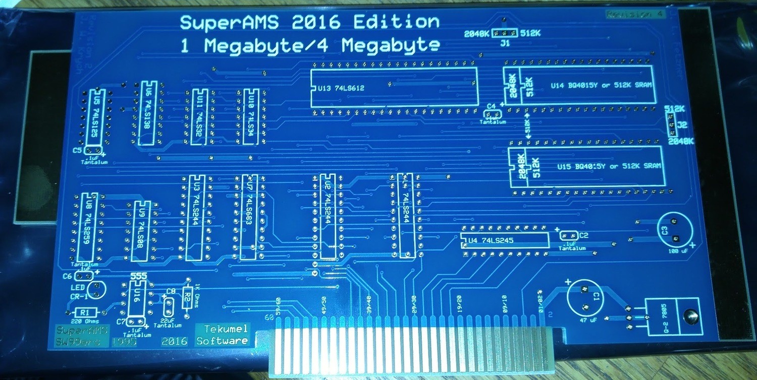 Fetzner 1mb SAMS memory board (bare board assembly required!)