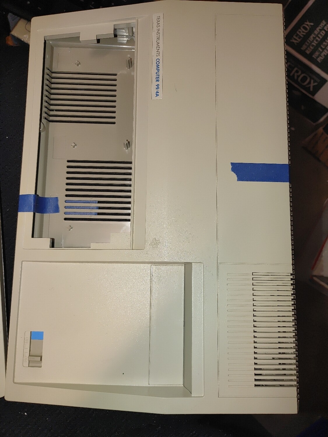 Used beige case with blue power switch good condition