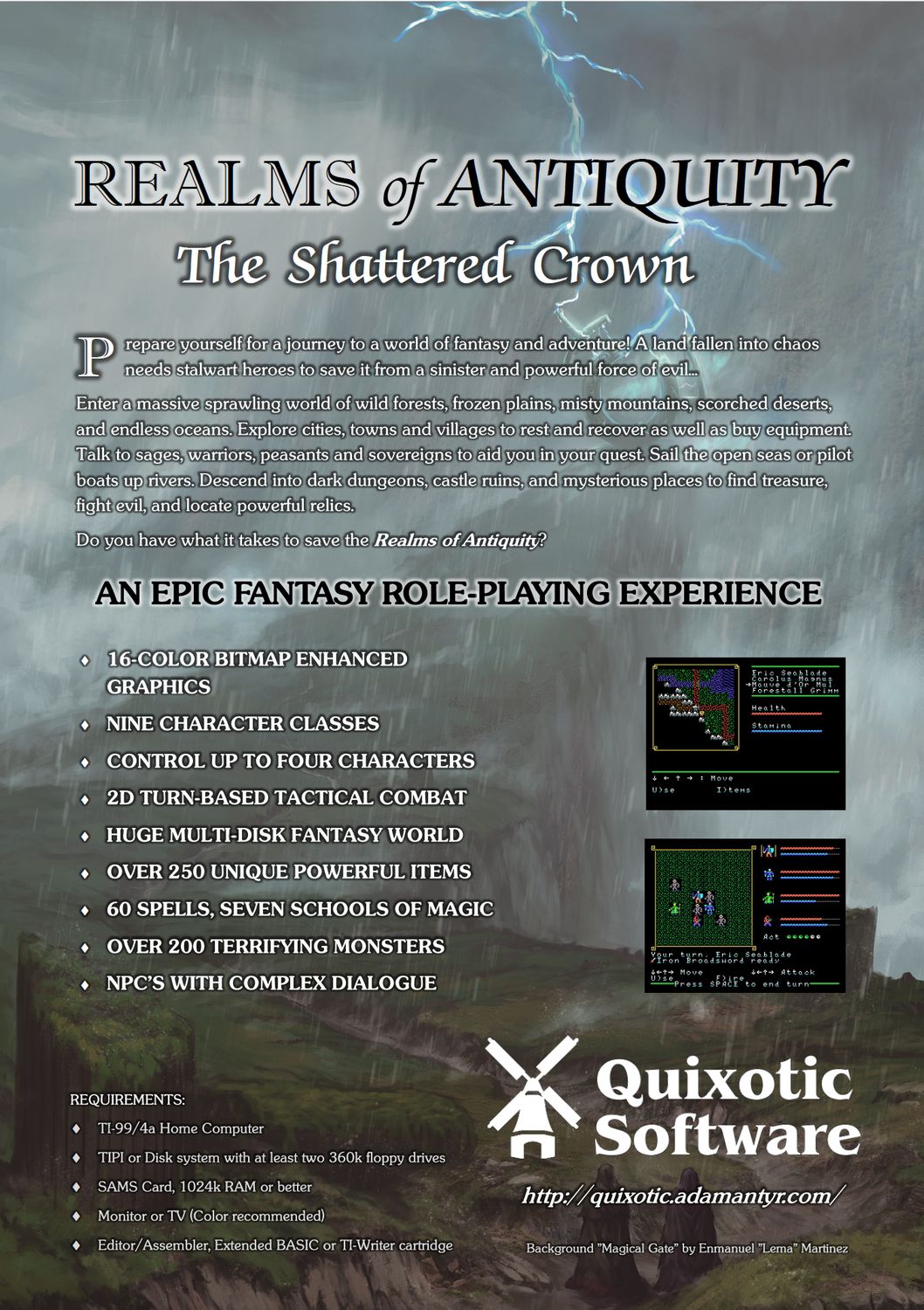 Realms Of Antiquity - 5.25" DSDD disks ONLY