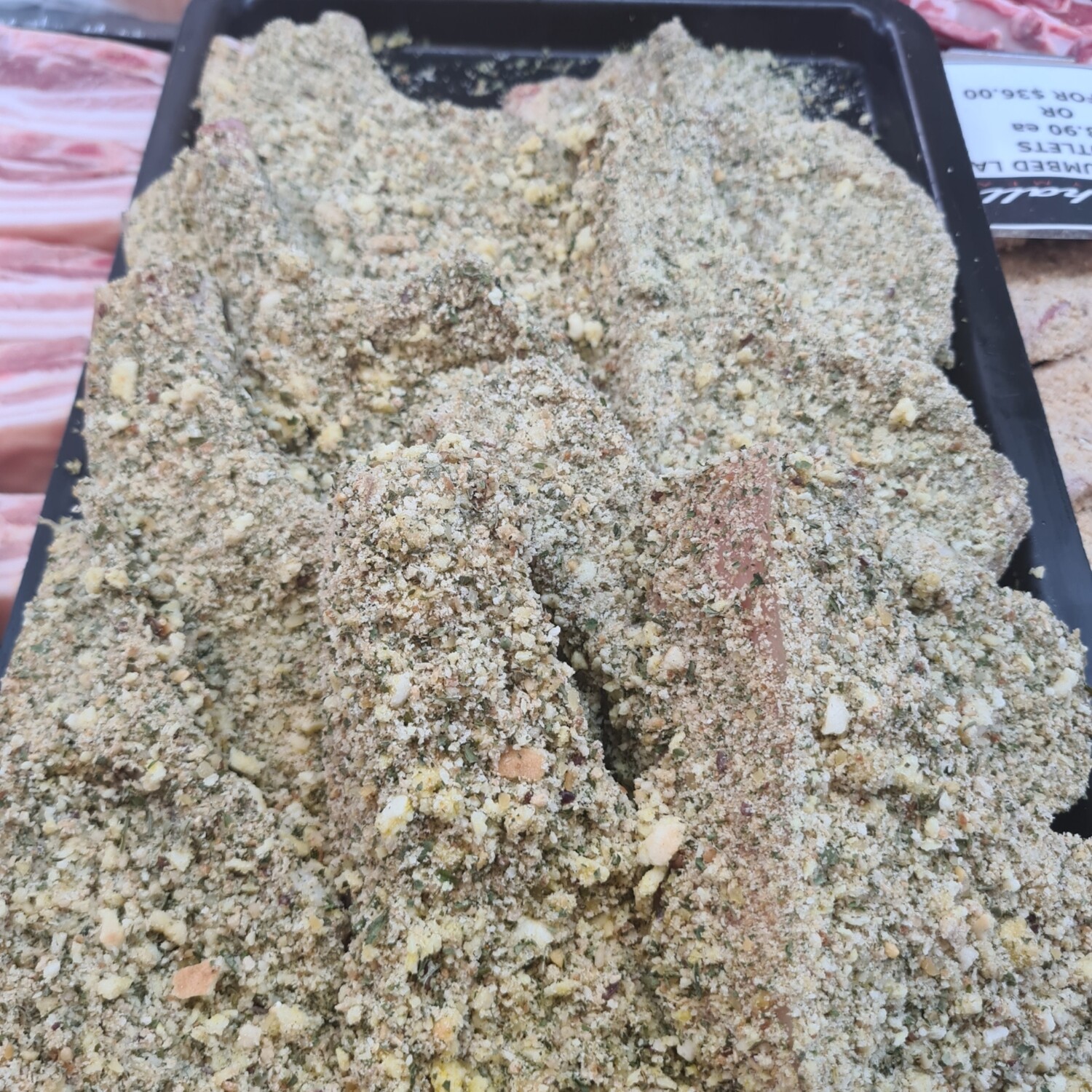 Parmesan and garlic Crusted Pork Rib Eye 1kg