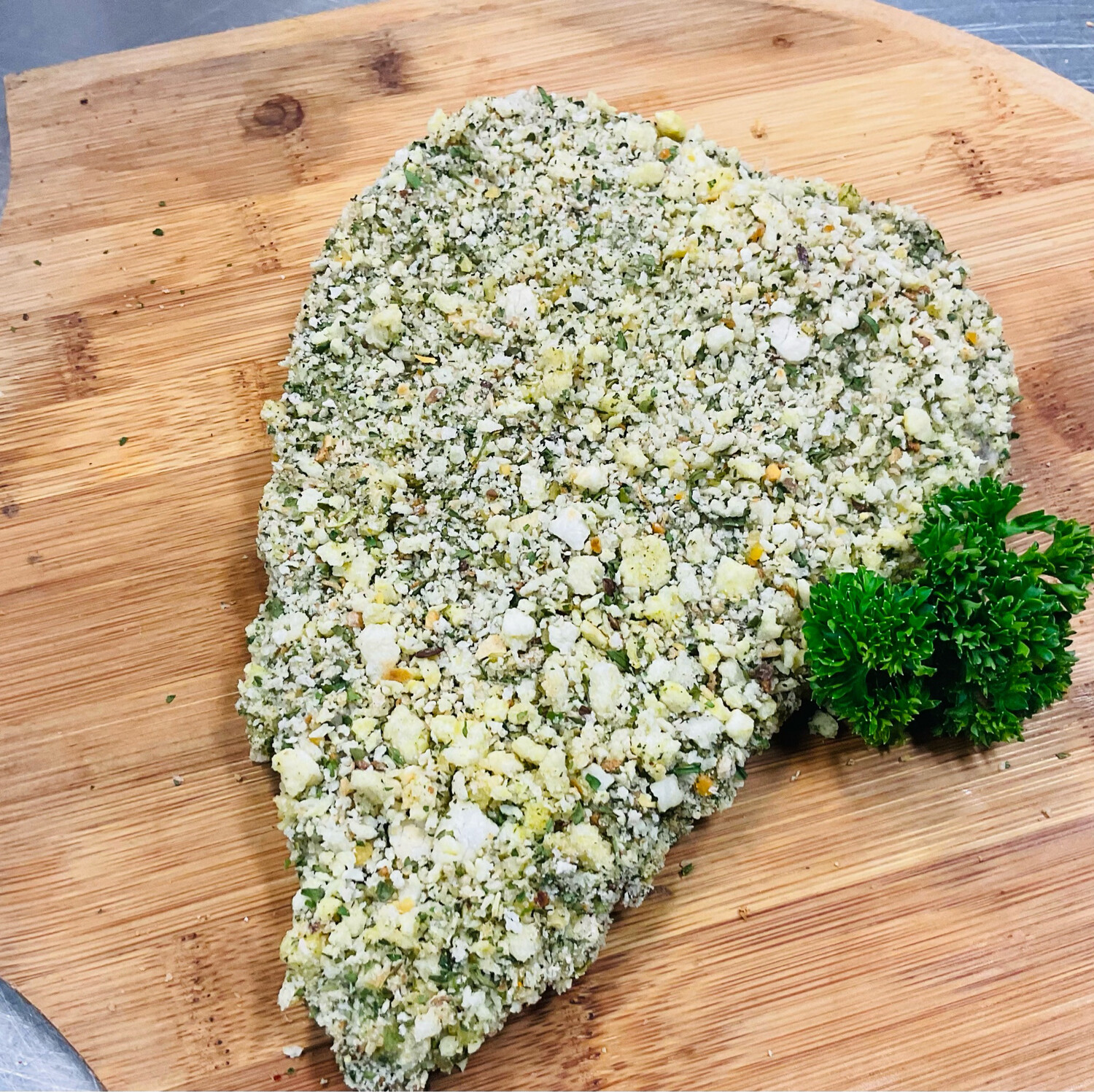 Parmesan and garlic schnitzels (ea)