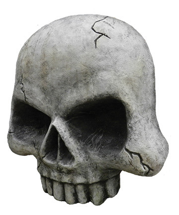 Large skull for themed attractions and promotional purposes. 
