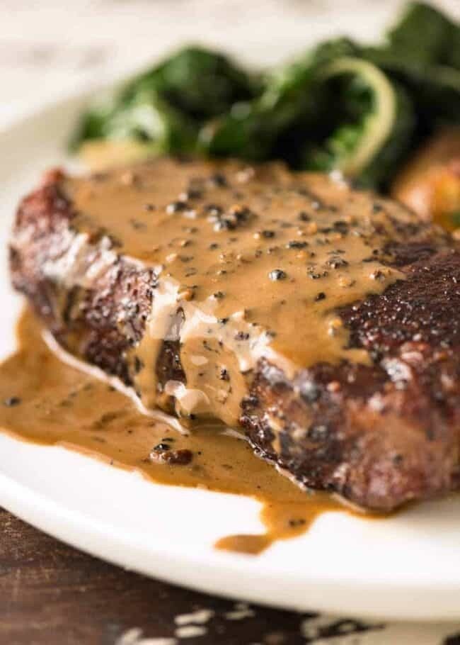 Grilled Steak Black pepper corn sauce
