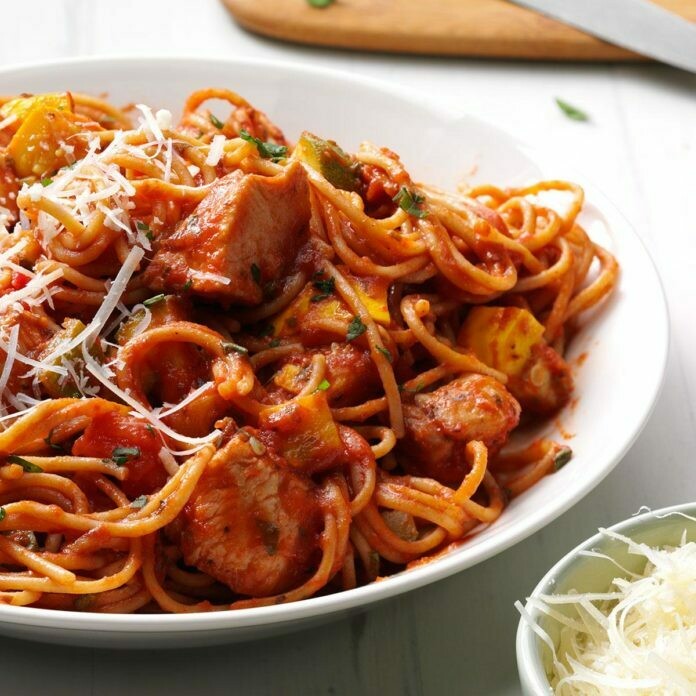 Italian Style spaghetti with chicken