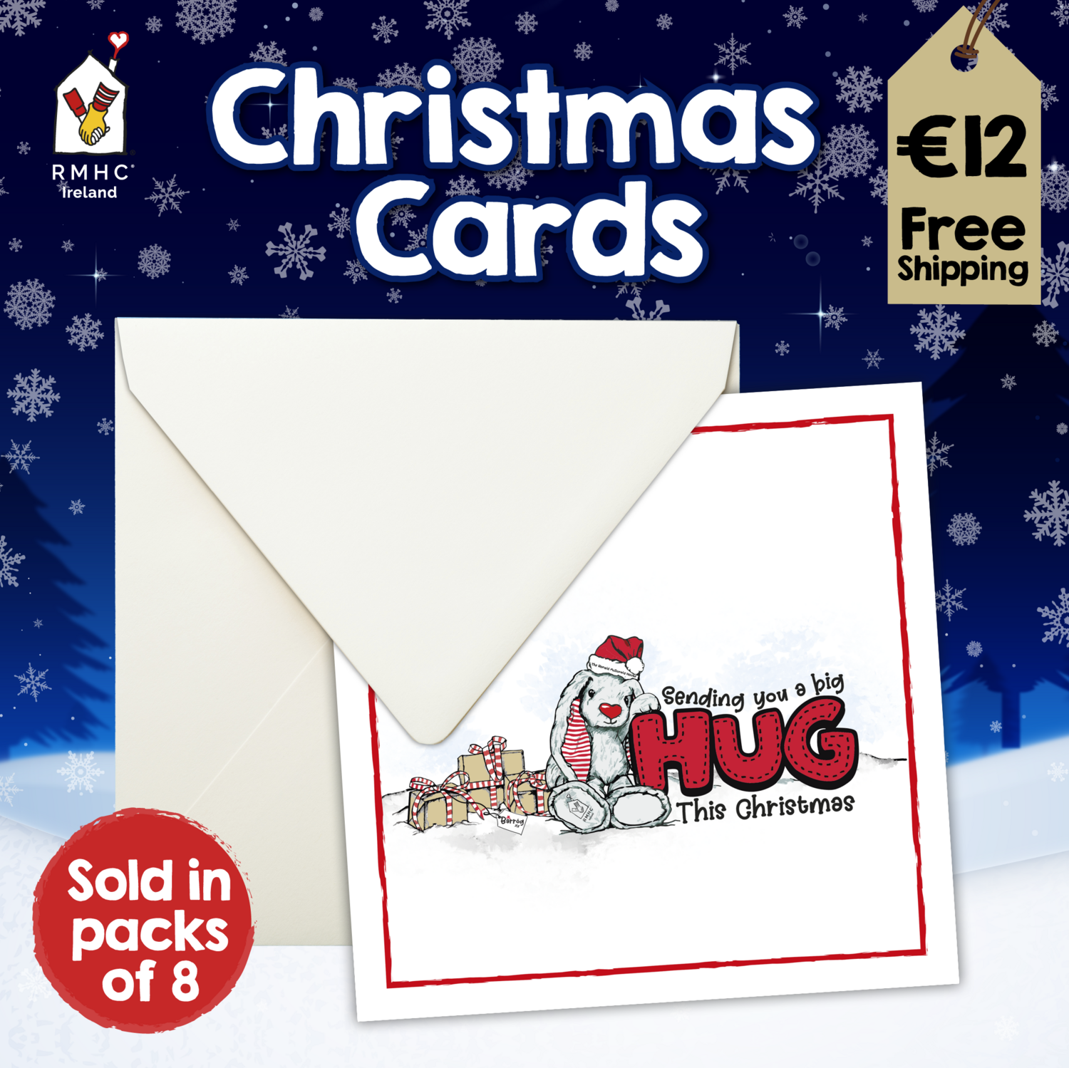 Christmas Cards | Pack of 8 | Free Delivery