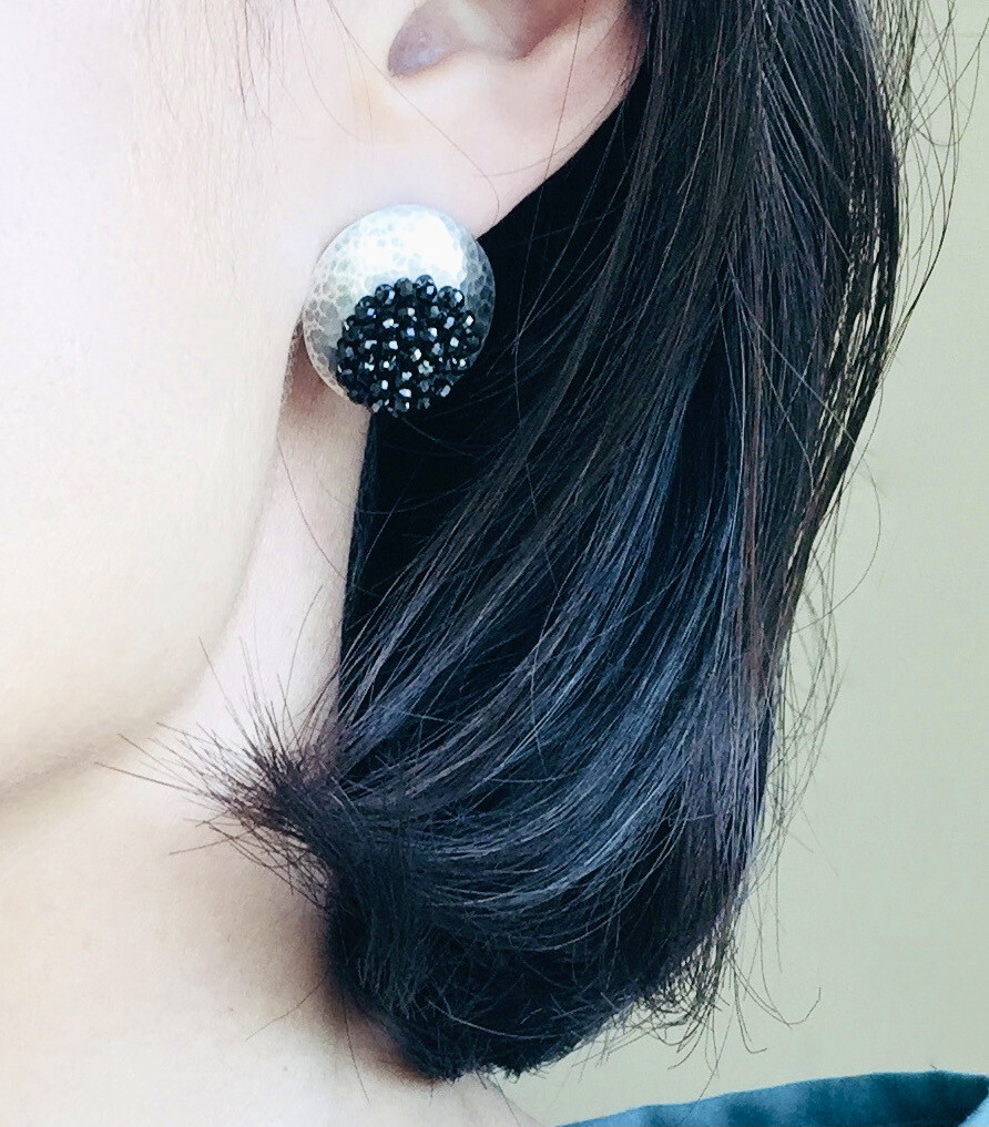Shine on Black Earrings