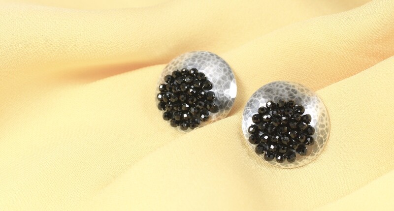Shine on Black Earrings