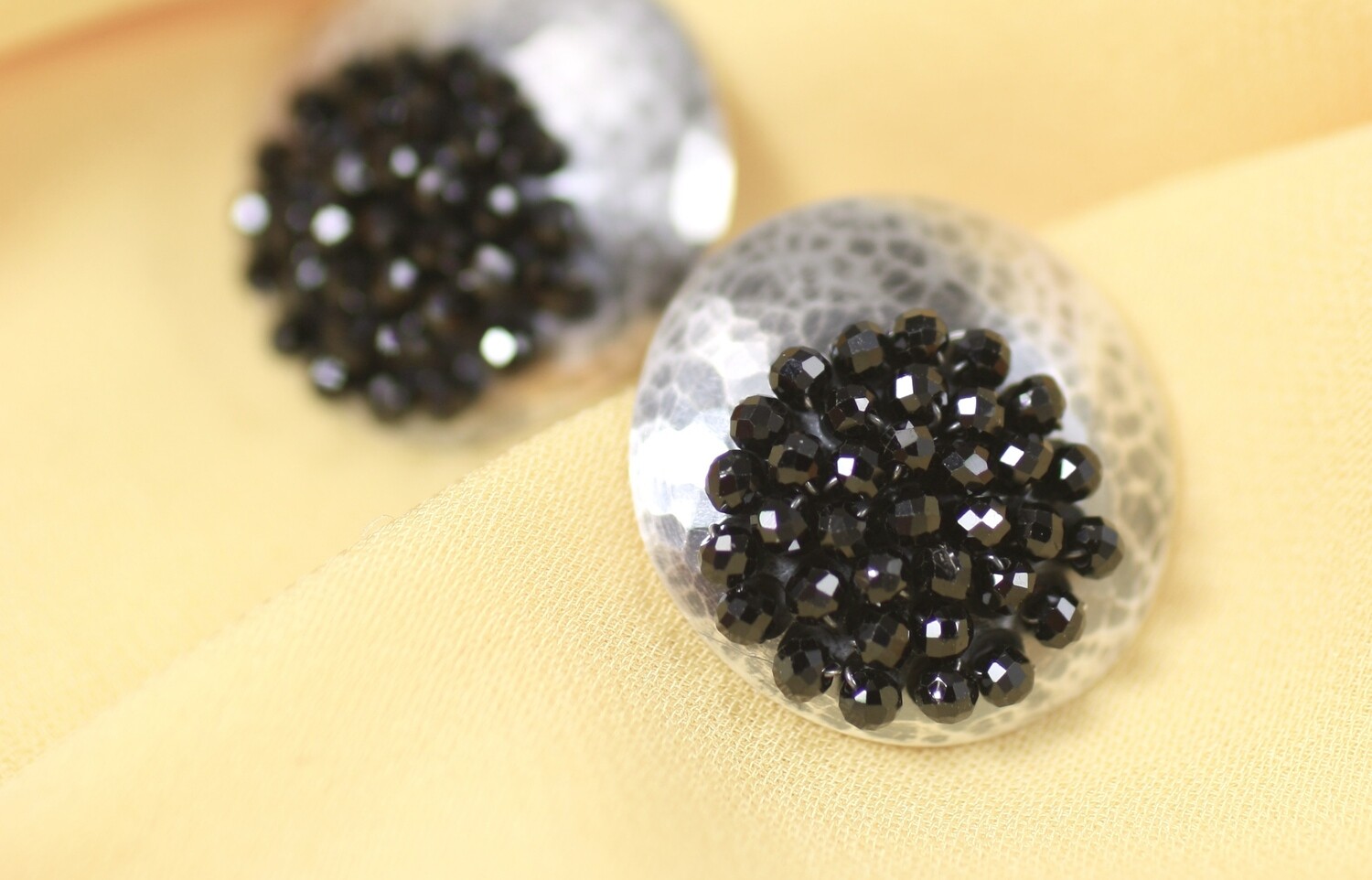 Shine on Black Earrings