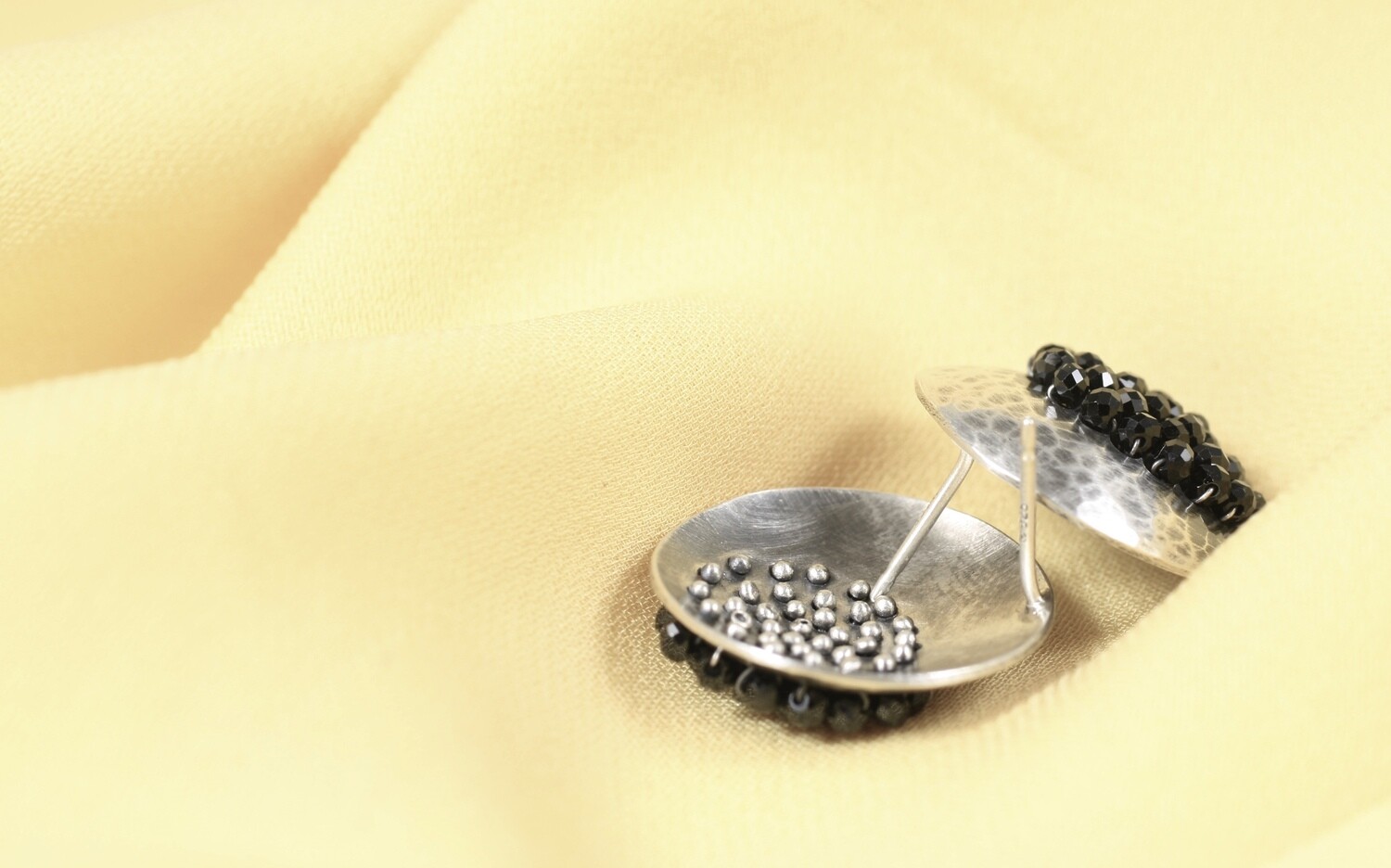 Shine on Black Earrings