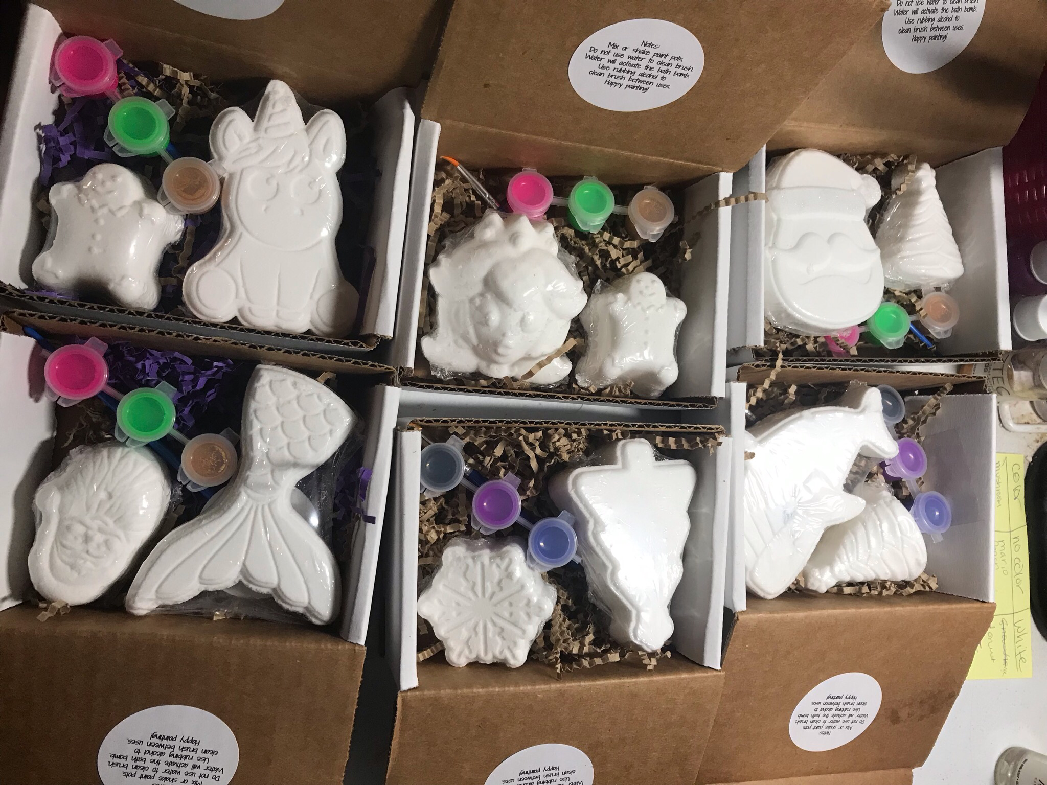 Paint Your Own Bath Bomb Gingerbread Man Kit – Forever Summer Natural Soaps