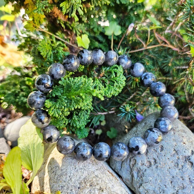 𖦹๋࣭ ⭑Larvikite Bracelet