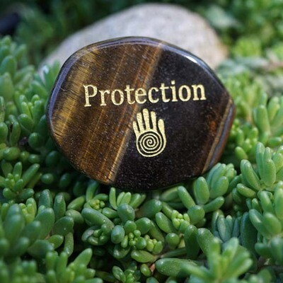 Protection Palm Stone in Tiger Eye