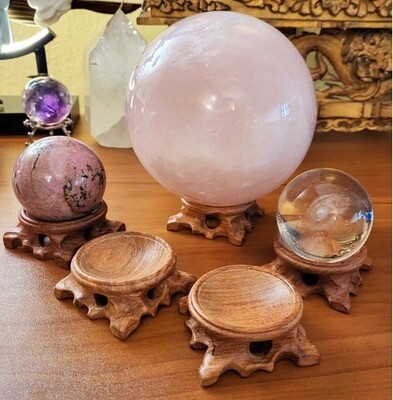 Wooden Crystal Ball Holders