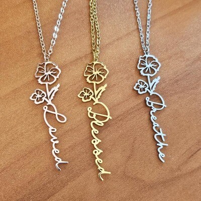 Love, Blessed, Breathe Necklaces