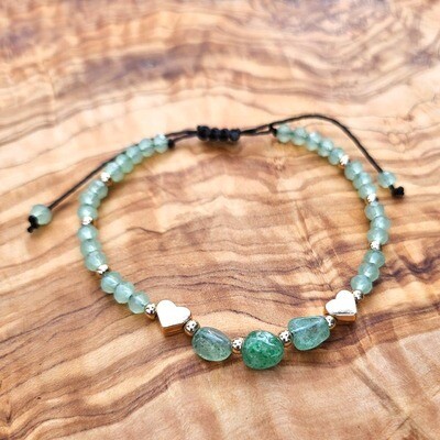 💚Green Aventurine Heart Bracelet