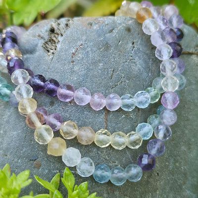 💫Multi Fluorite Bracelets Faceted 4mm