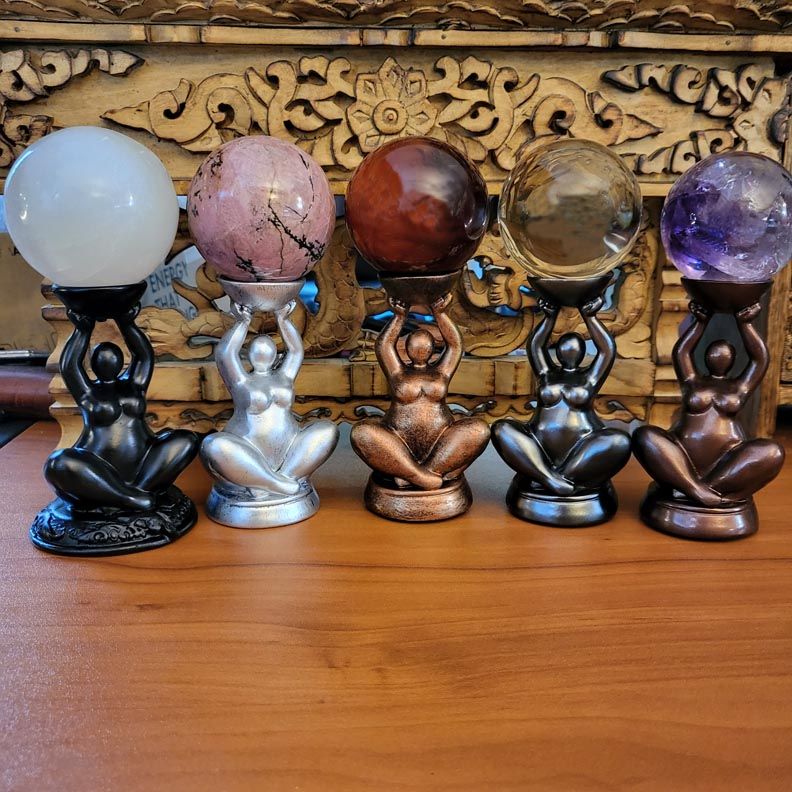 Goddess Crystal Ball Holder