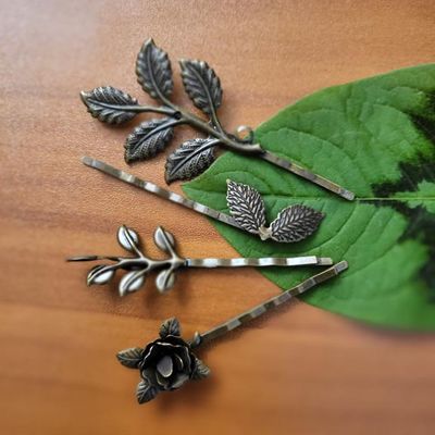 Forest Leaves Hair Clips Set