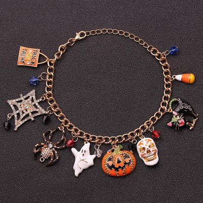 🎃 Halloween Charm Bracelet- Enamel