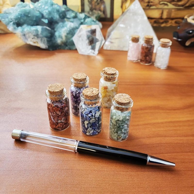 ✍️Gemstone Refillable Pen Set