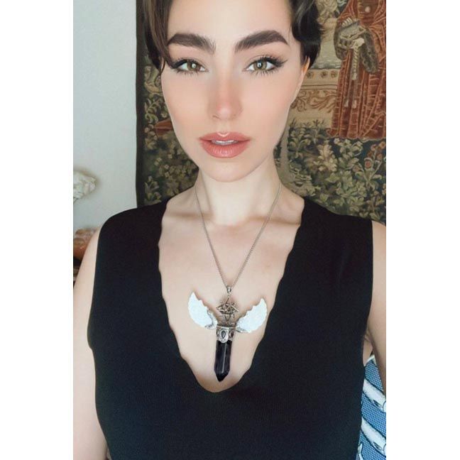 🪽Archangel Metatron Obsidian Pendant