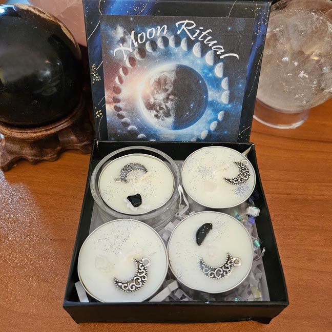 🌓Moon Ritual Organic Soy Tea Light Set