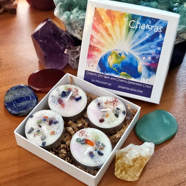 🌈Chakras Organic Soy Tea Lights