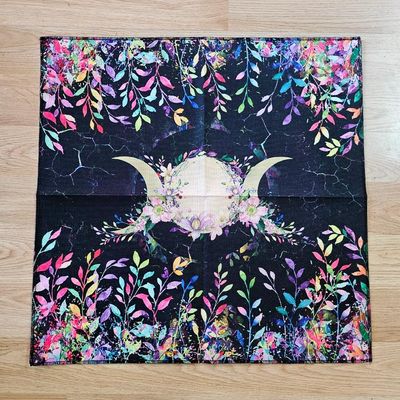🌸Triple Moon Floral Altar Cloth