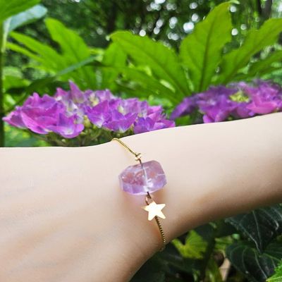 💜Lilac Amethyst Bracelet with Star