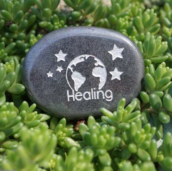 🌍Healing Earth Engraved Palm Stones