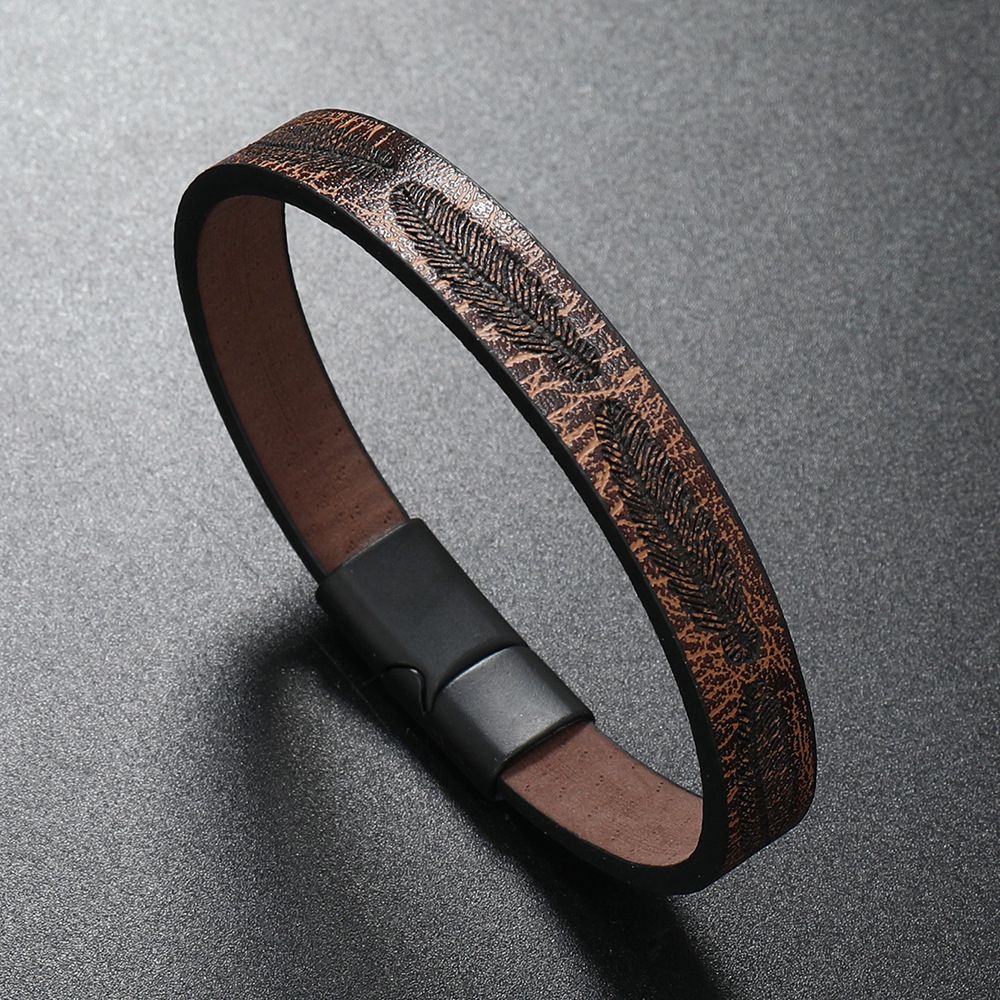 Embossed Feather Bracelet