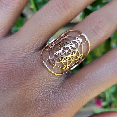 🪽Metatron Copper Adjustable Rings