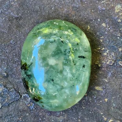 💚 Prehnite with Epidote Palm Stones
