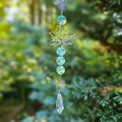 🪷Crystal Lotus Suncatchers