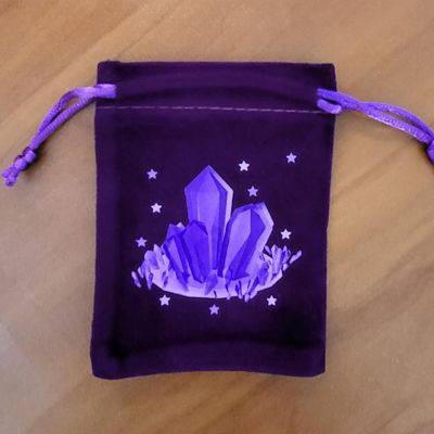 💜Amethyst Drawstring Velveteen Pouches