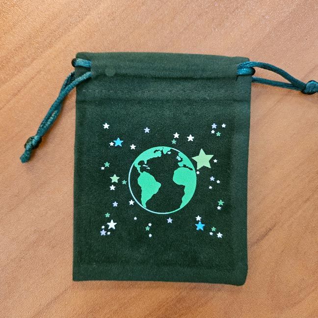 🌍Earth Drawstring Velveteen Pouches