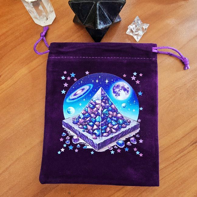 🏔️6x8 Pyramid Drawstring Velveteen Pouches