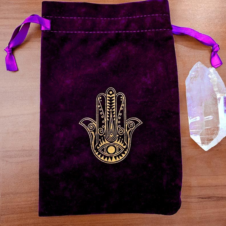 🌟6x9 Hamsa Drawstring Velveteen Pouches