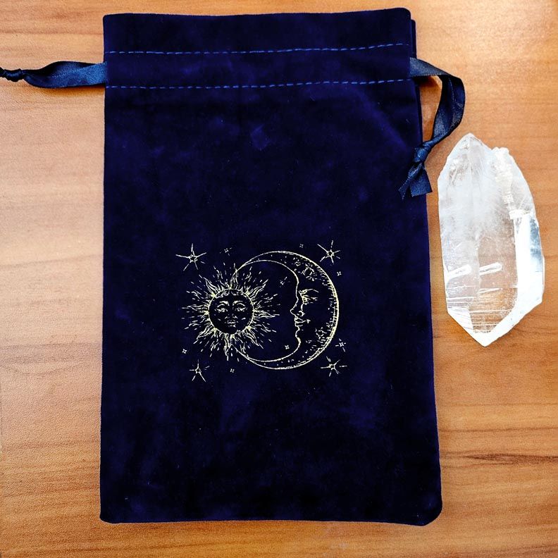 🌒6x9 Sun &amp; Moon Drawstring Velveteen Pouches