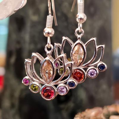 🪷 Lotus Earrings in Sterling Silver