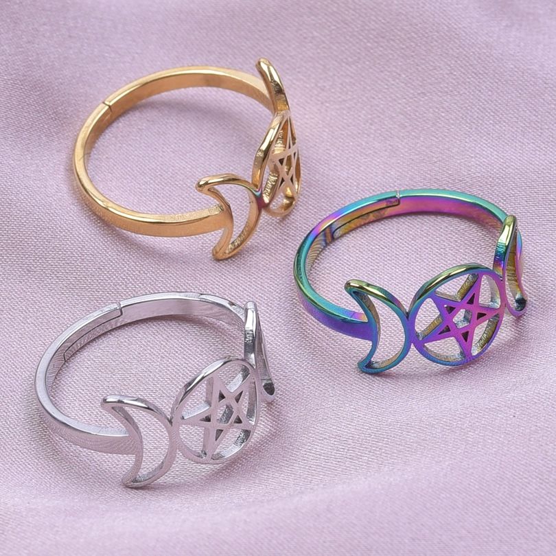 🌓Triple Moon Ring