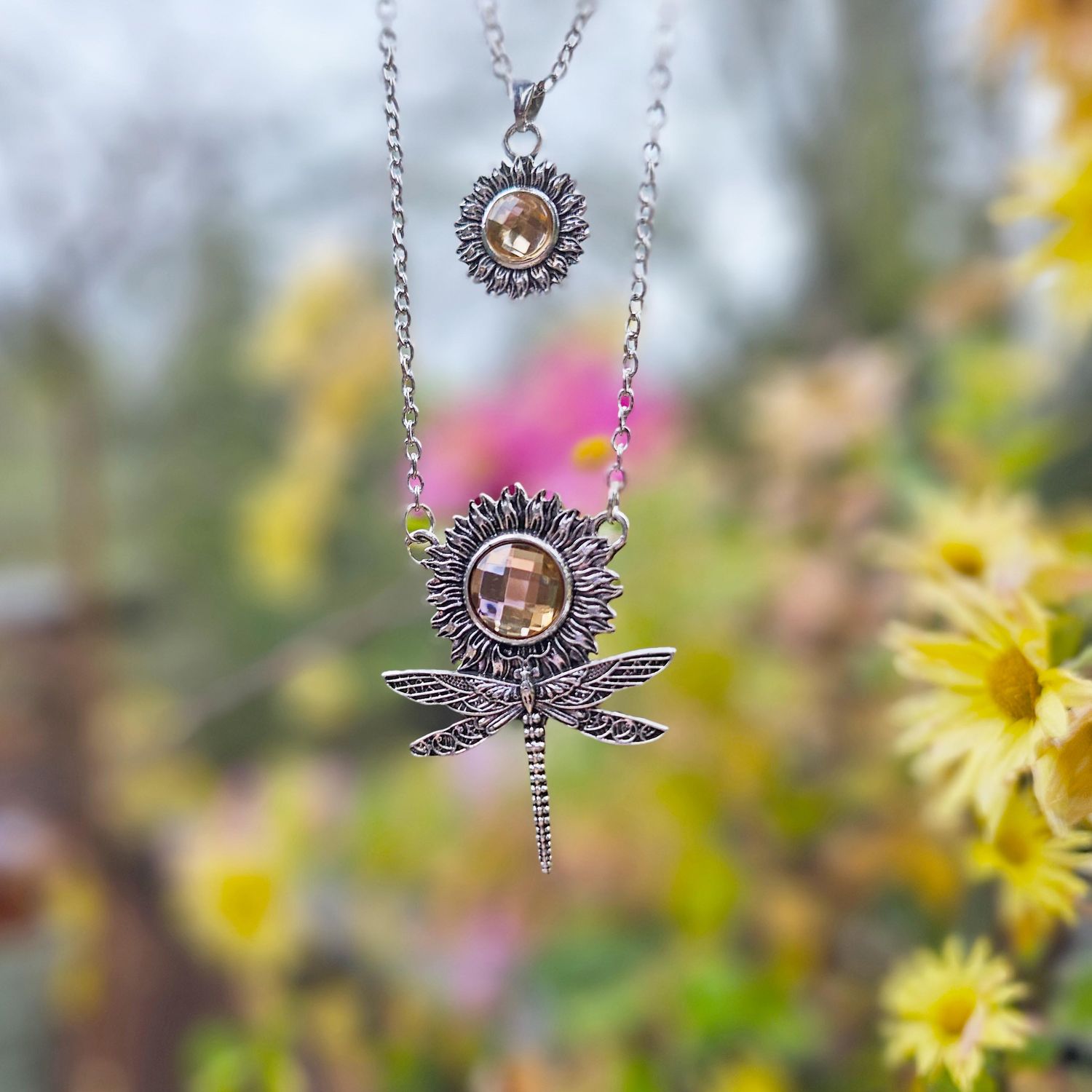 🌻Marigold and Dragonfly Renewal Pendant​