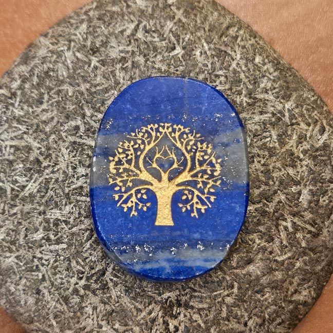 🌳Tree of Life Palm Stones in Lapis
