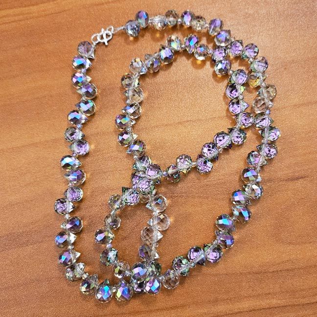 🌌 Aurora Veil Necklace and Bracelet Set