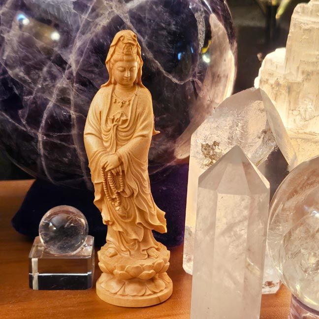 🧘‍♀️Kuan Yin Wood Figurine