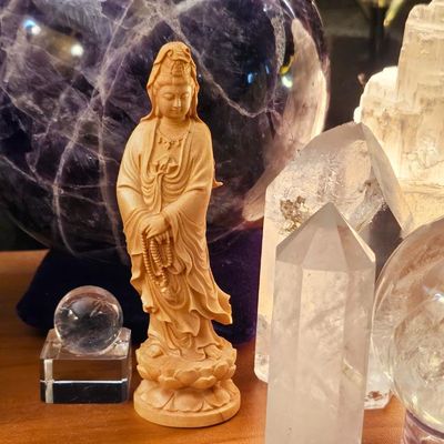 🧘‍♀️Kuan Yin Wood Figurine