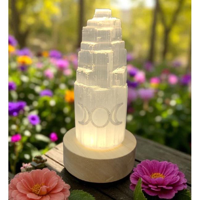 🌛Moonspire Selenite Tower Lamp