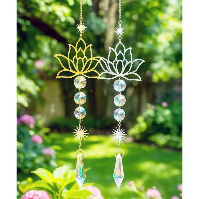 🪷Crystal Lotus Suncatchers