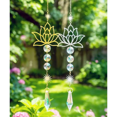 🪷Crystal Lotus Suncatchers