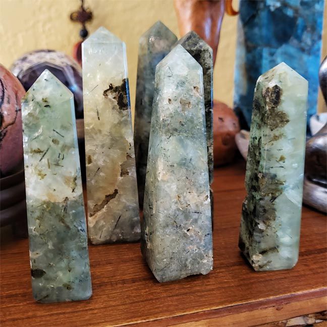 💚Prehnite Obelisks